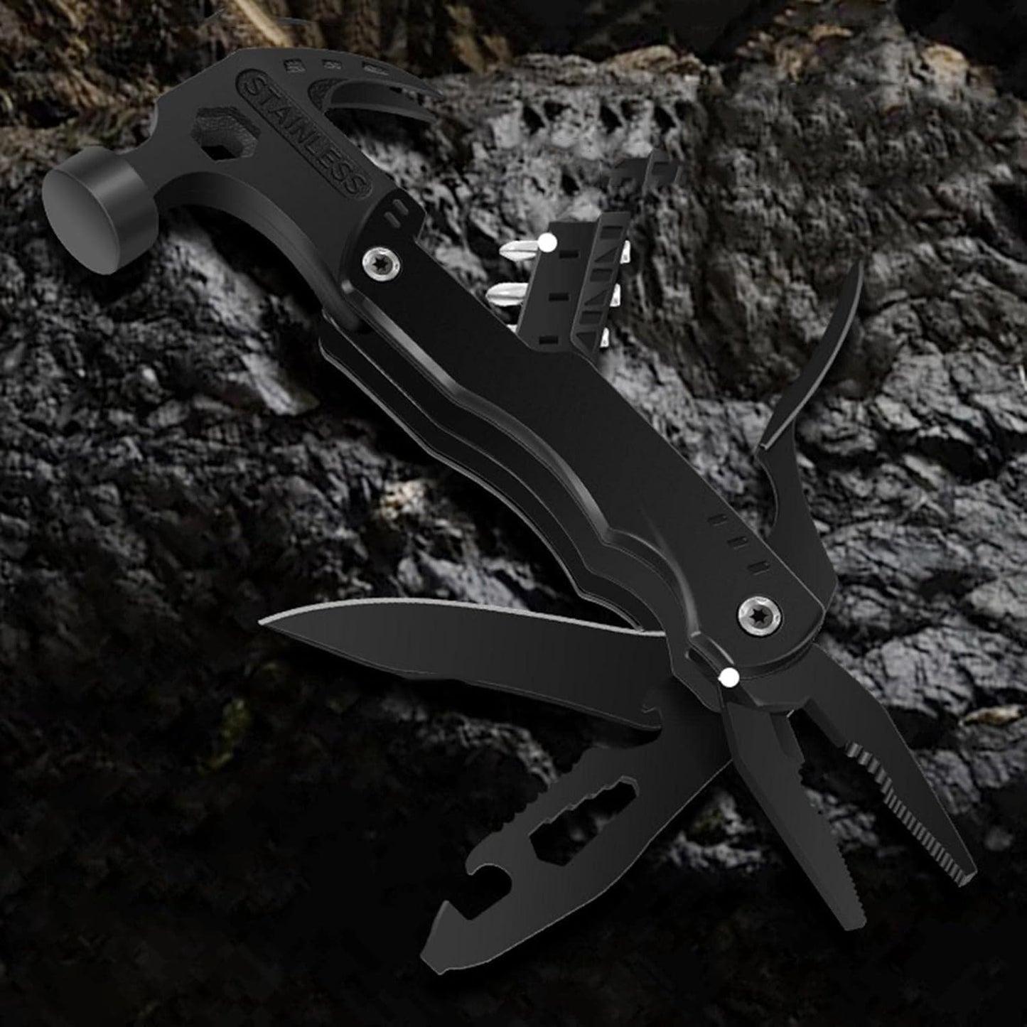 MARTILLO MULTIHERRAMIENTA 12 EN 1 PLEGABLE SURVIVAL / PAGO CONTRA ENTREGA