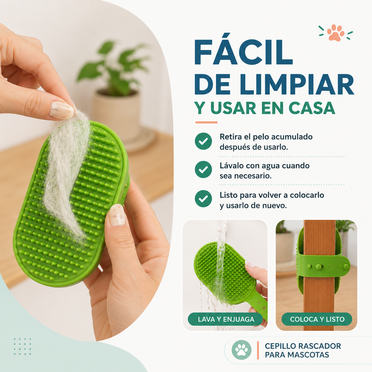 CEPILLO RASCADOR PARA MASCOTAS / PAGO CONTRA ENTREGA