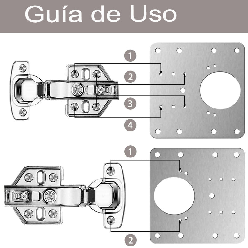 4 PLACAS LATERALES DE BISAGRA / PAGO CONTRA ENTREGA