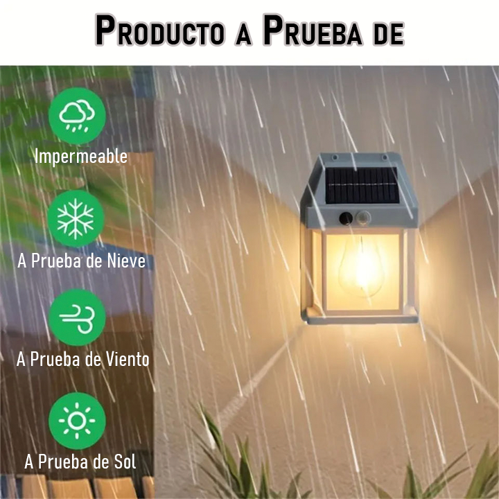 LAMPARA SOLAR DE PARED CON SENSOR DE MOVIMIENTO / PAGO CONTRA ENTREGA