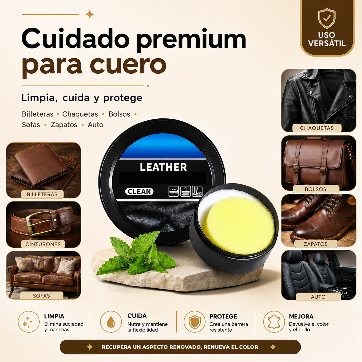 CERA LIMPIADORA PARA CUERO / PAGO CONTRA ENTREGA
