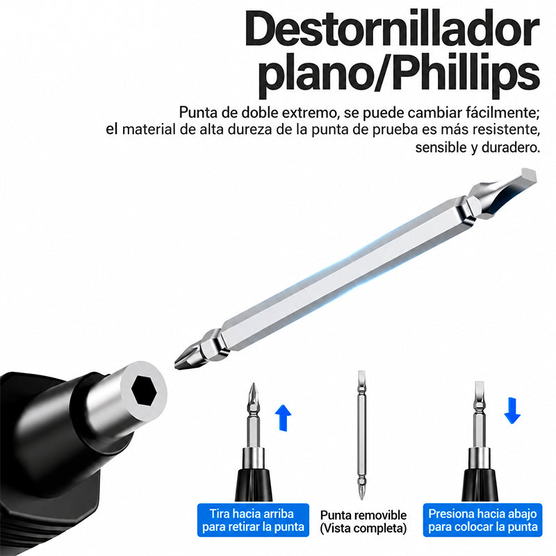 PROBADOR DIGITAL DE VOLTAJE 2 EN 1 CON DESTORNILLADOR / PAGO CONTRA ENTREGA
