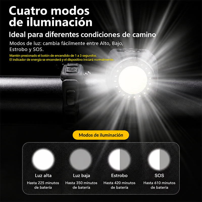 LUZ DELANTERA RECARGABLE PARA BICICLETA CON BOCINA / PAGO CONTRA ENTREGA