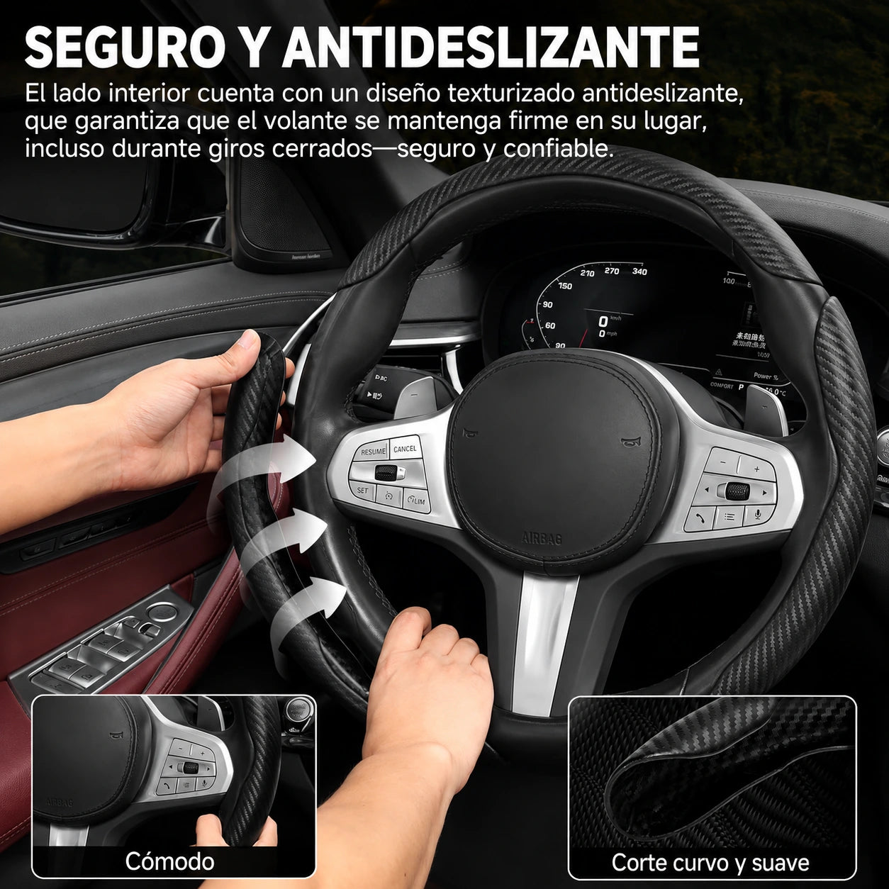CUBIERTA PARA VOLANTE – UNIVERSAL ANTIDESLIZANTE / PAGO CONTRA ENTREGA