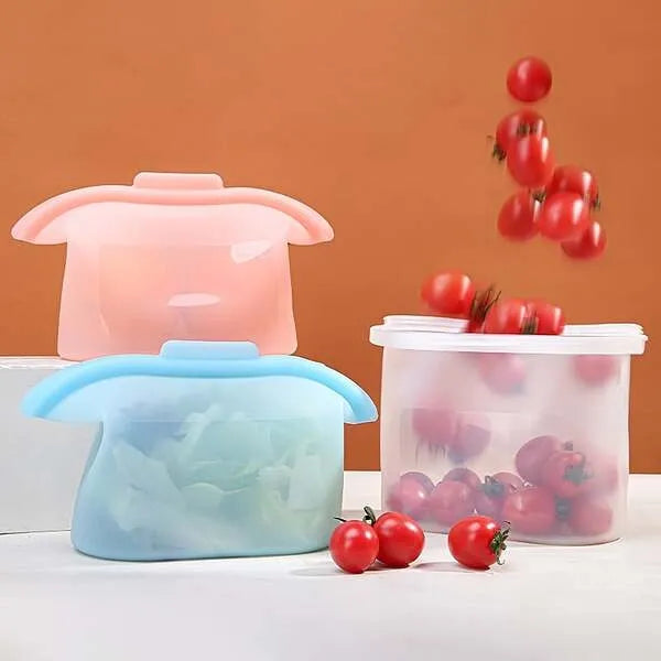 BOLSA DE SILICONA REUTILIZABLE PARA CONSERVAR ALIMENTOS / PAGO CONTRA ENTREGA