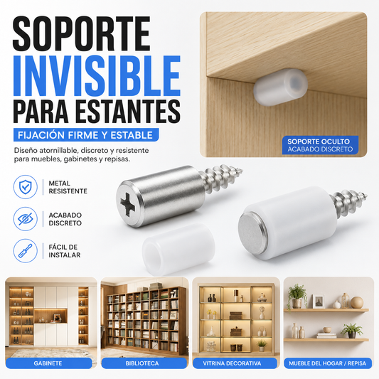 SOPORTE INVISIBLE PARA ESTANTES / PAGO CONTRA ENTREGA