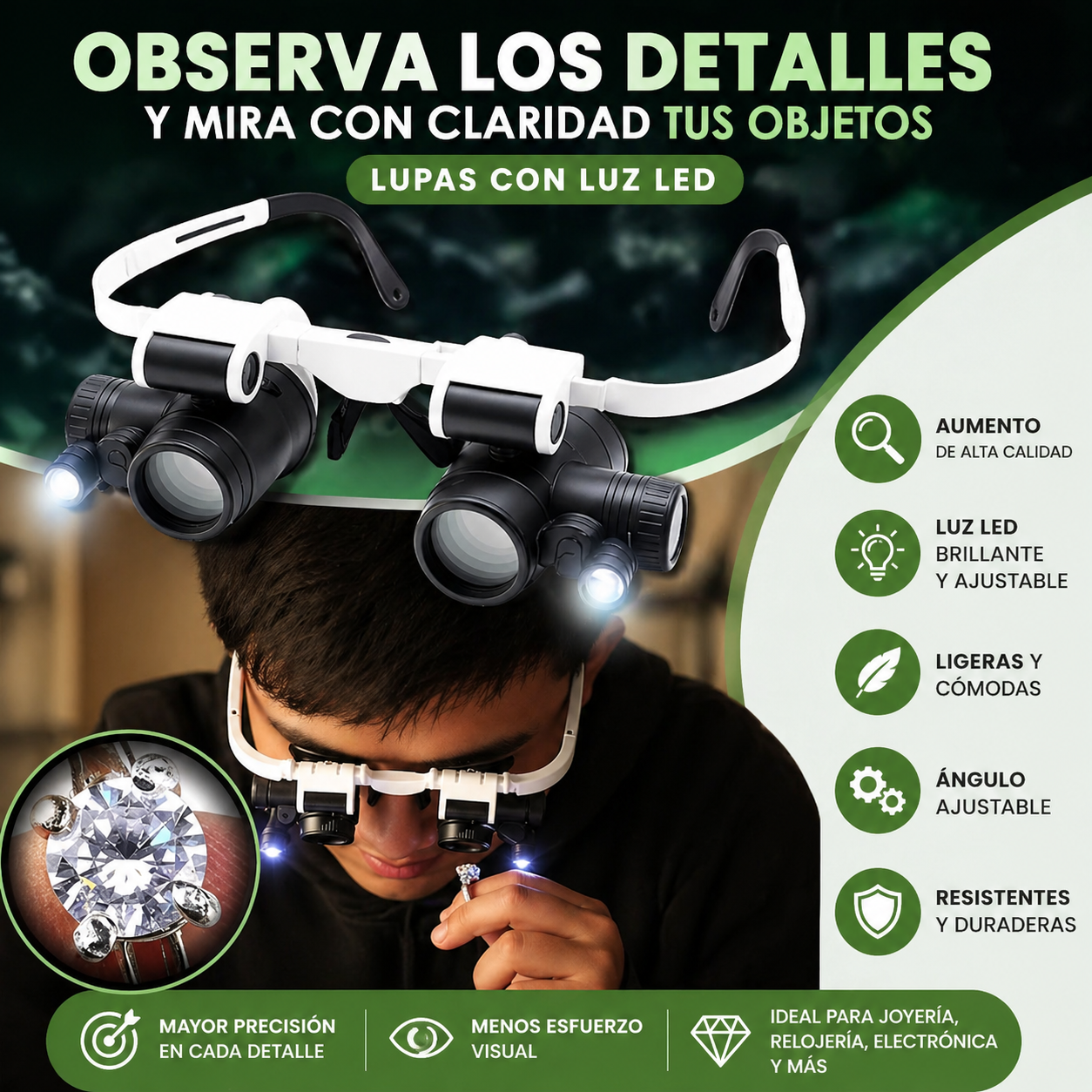 LENTES DE AUMENTO MANOS LIBRES / PAGO CONTRA ENTREGA