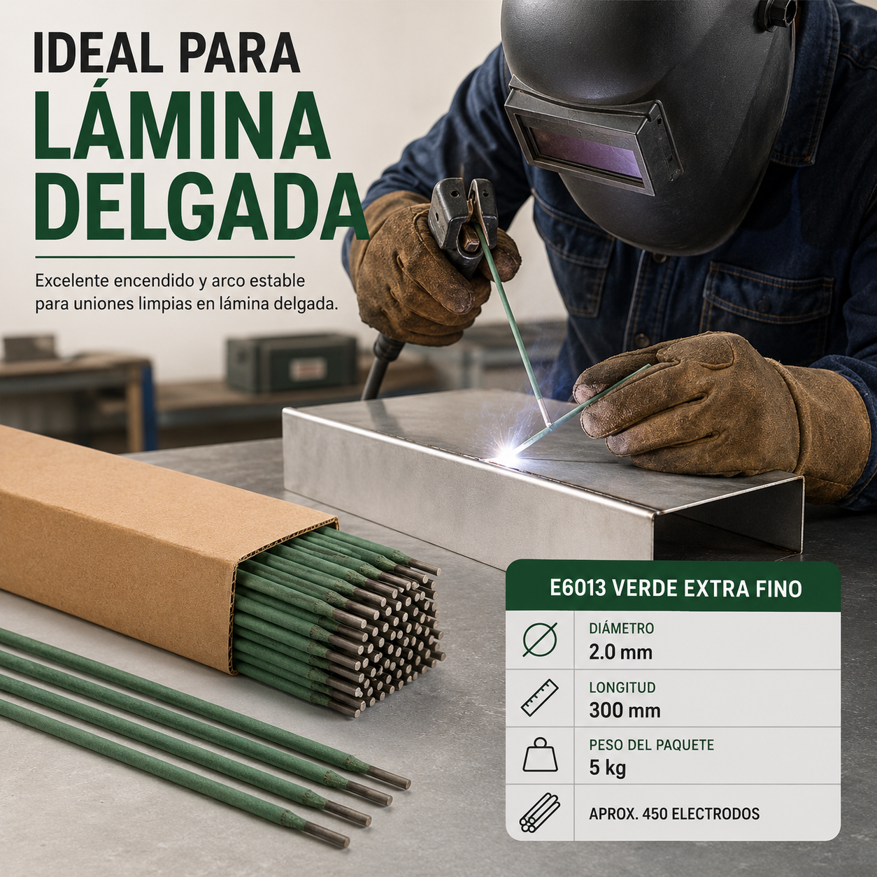 VARILLA E6013 VERDE PARA SOLDAR / PAGO CONTRA ENTREGA