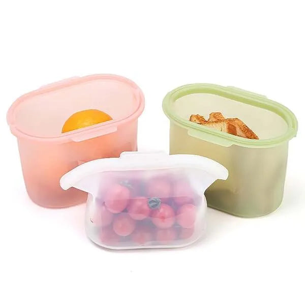 BOLSA DE SILICONA REUTILIZABLE PARA CONSERVAR ALIMENTOS / PAGO CONTRA ENTREGA