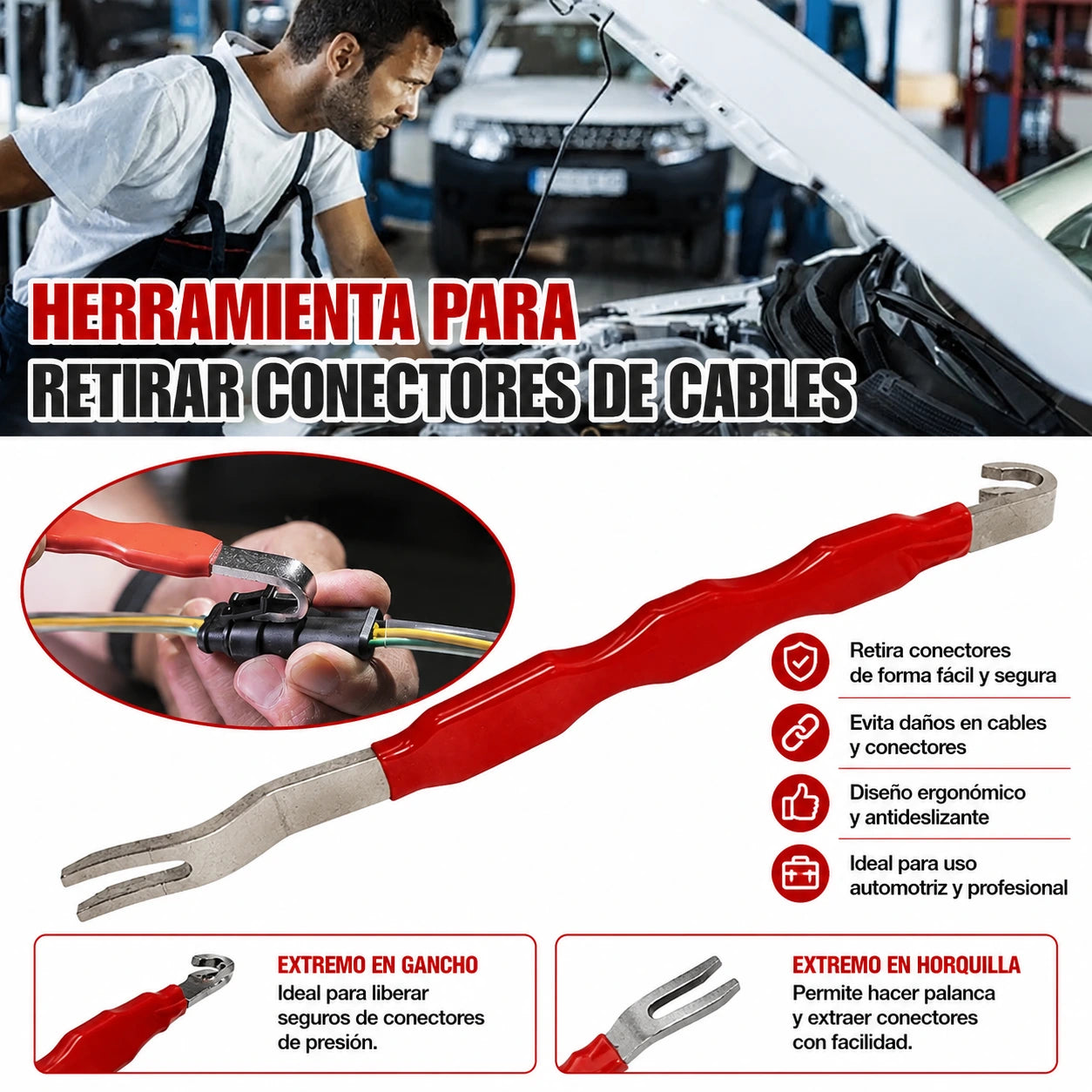 HERRAMIENTA PARA EXTRAER CONECTORES ELÉCTRICOS AUTOMOTRICES / PAGO CONTRA ENTREGA