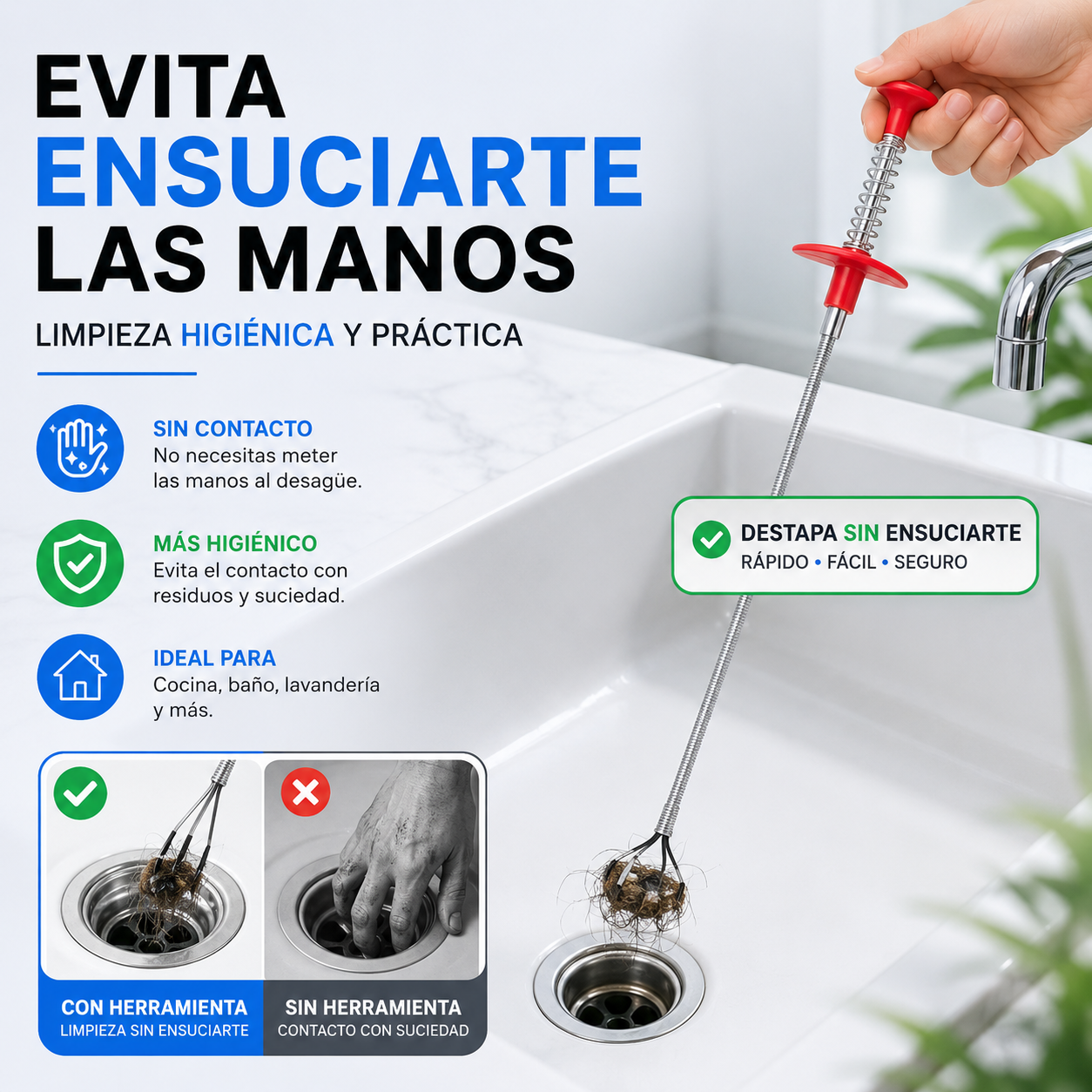 DESTAPADOR MANUAL PARA DESAGÜE / PAGO CONTRA ENTREGA