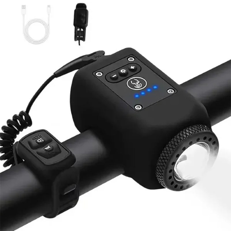 LUZ DELANTERA RECARGABLE PARA BICICLETA CON BOCINA / PAGO CONTRA ENTREGA