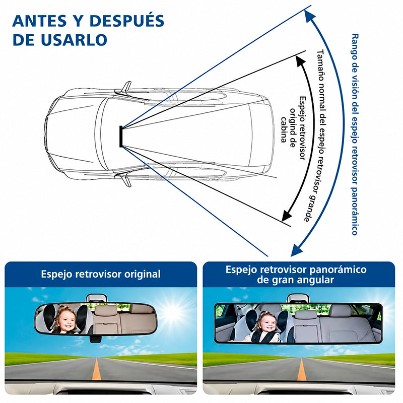 ESPEJO RETROVISOR PANORÁMICO CURVO / PAGO CONTRA ENTREGA