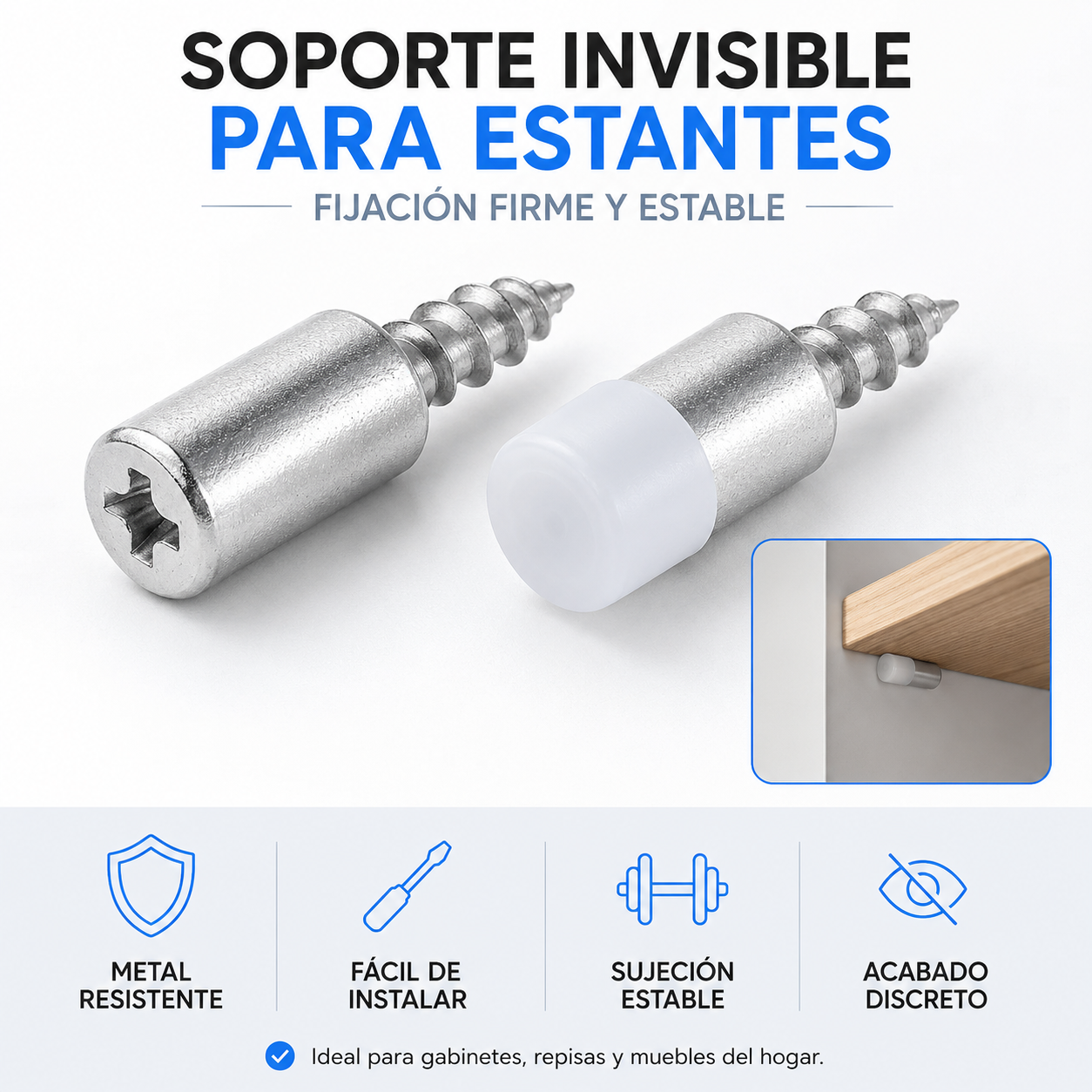 SOPORTE INVISIBLE PARA ESTANTES / PAGO CONTRA ENTREGA