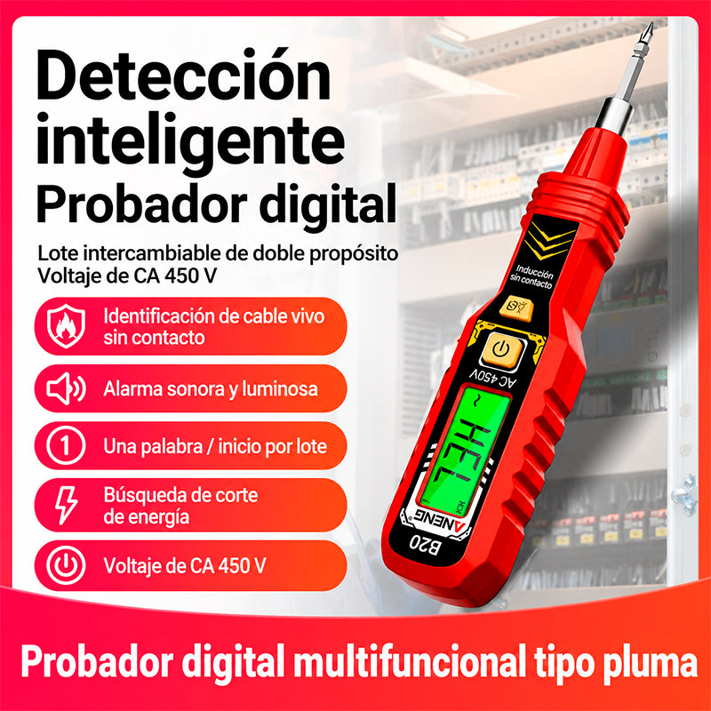 PROBADOR DIGITAL DE VOLTAJE 2 EN 1 CON DESTORNILLADOR / PAGO CONTRA ENTREGA