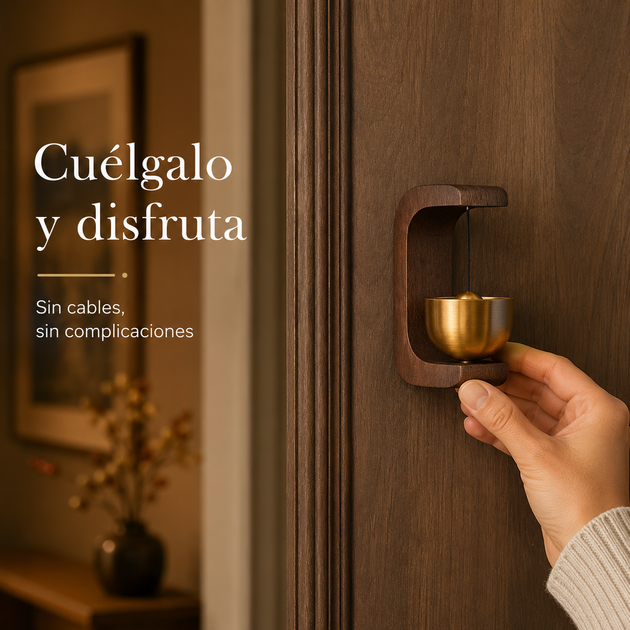 TIMBRE COLGANTE DE MADERA / PAGO CONTRA ENTREGA