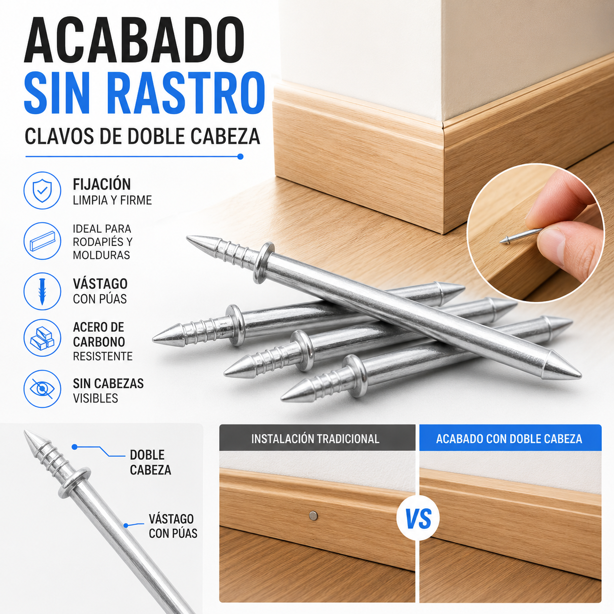CLAVOS DE FIJACIÓN / PAGO CONTRA ENTREGA