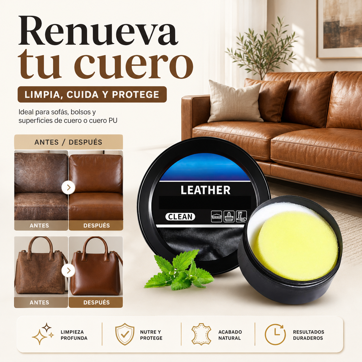 CERA LIMPIADORA PARA CUERO / PAGO CONTRA ENTREGA
