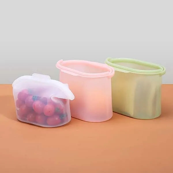 BOLSA DE SILICONA REUTILIZABLE PARA CONSERVAR ALIMENTOS / PAGO CONTRA ENTREGA