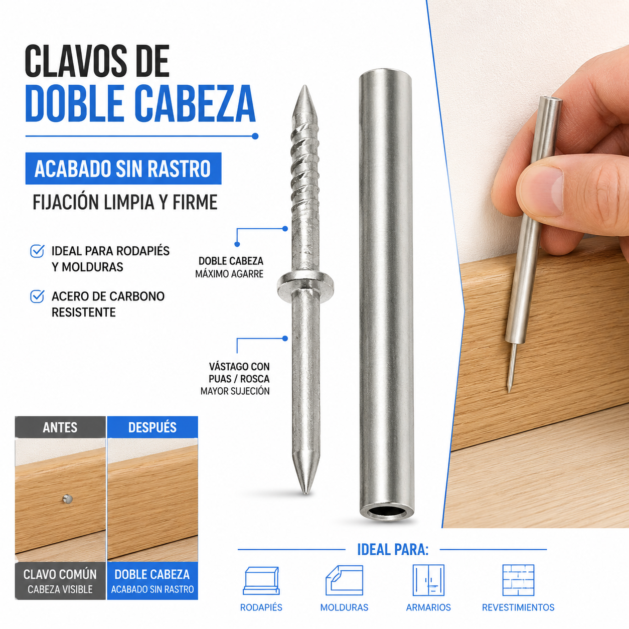 CLAVOS DE FIJACIÓN / PAGO CONTRA ENTREGA