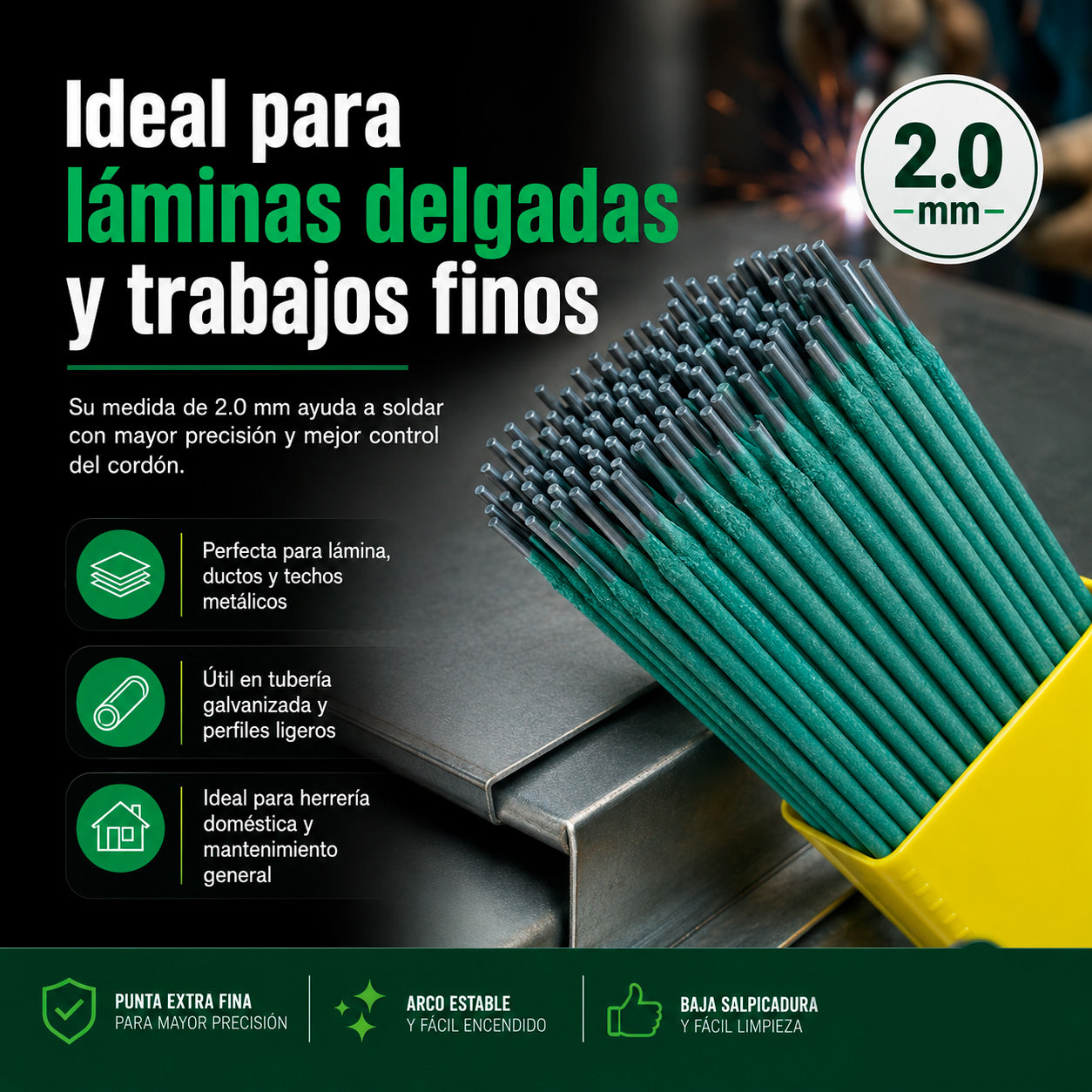 VARILLA E6013 VERDE PARA SOLDAR / PAGO CONTRA ENTREGA