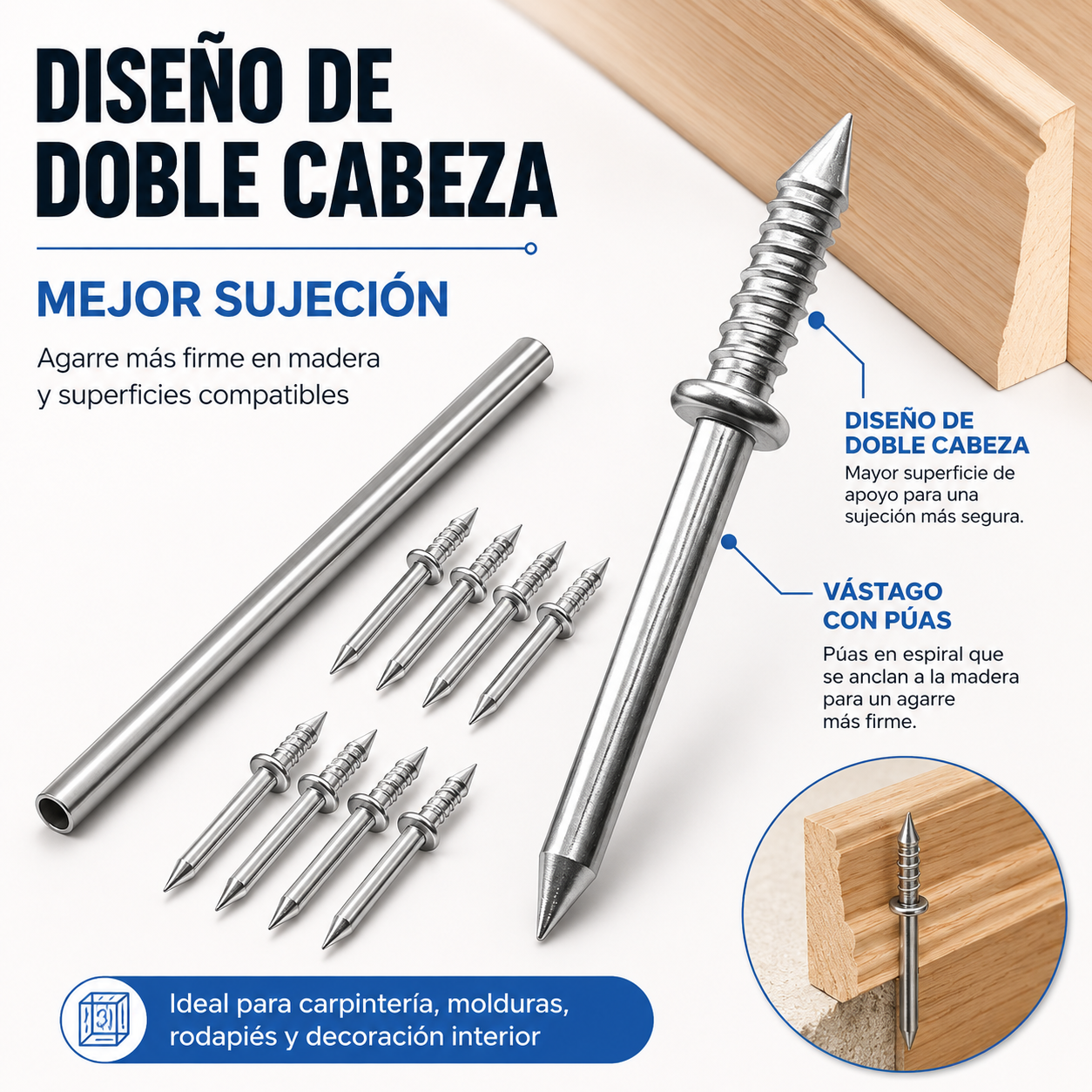 CLAVOS DE FIJACIÓN / PAGO CONTRA ENTREGA