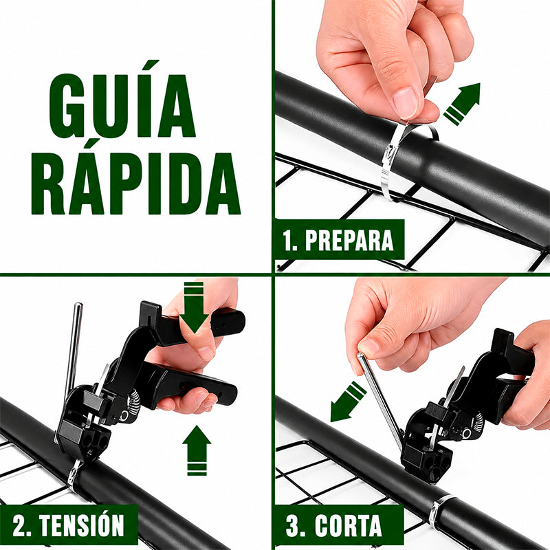 HERRAMIENTA TENSORA Y CORTADORA DE CINCHOS, CON 100 CINCHOS / PAGO CONTRA ENTREGA