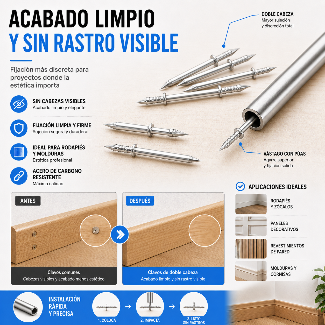 CLAVOS DE FIJACIÓN / PAGO CONTRA ENTREGA