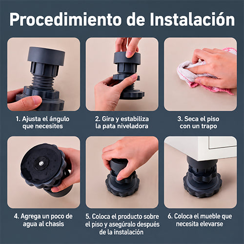 SOPORTES ELEVADORES ANTIDESLIZANTES PARA ELECTRODOMÉSTICOS / PAGO CONTRA ENTREGA