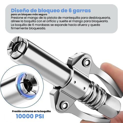 ACOPLADOR DE PISTOLA DE ENGRASE DE DOBLE MANGO / PAGO CONTRA ENTREGA