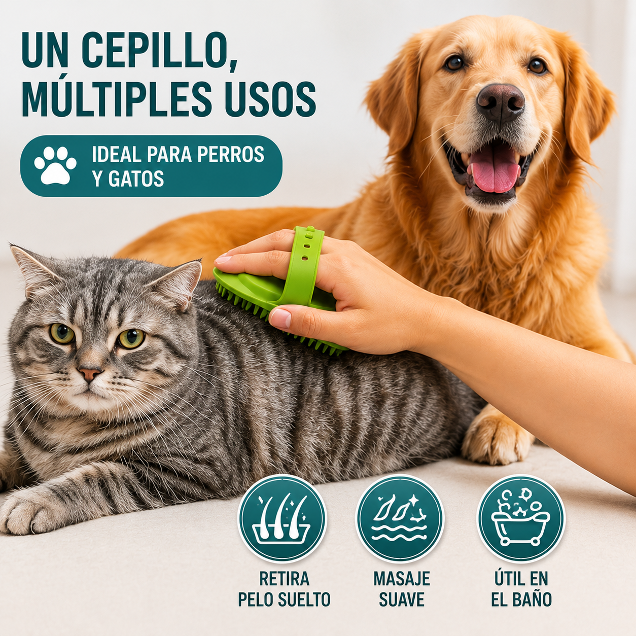 CEPILLO RASCADOR PARA MASCOTAS / PAGO CONTRA ENTREGA