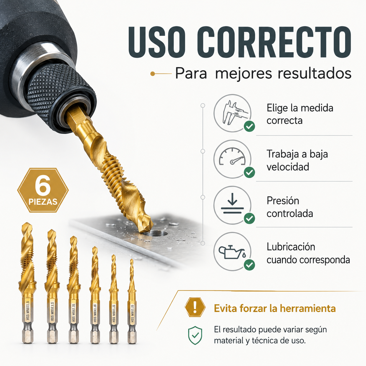 SET COMBINADO BROCA MACHUELO / PAGO CONTRA ENTREGA