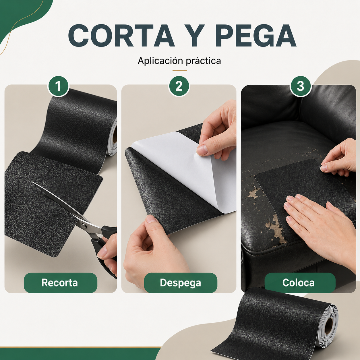 PARCHE REPARADOR DE CUERO / PAGO CONTRA ENTREGA