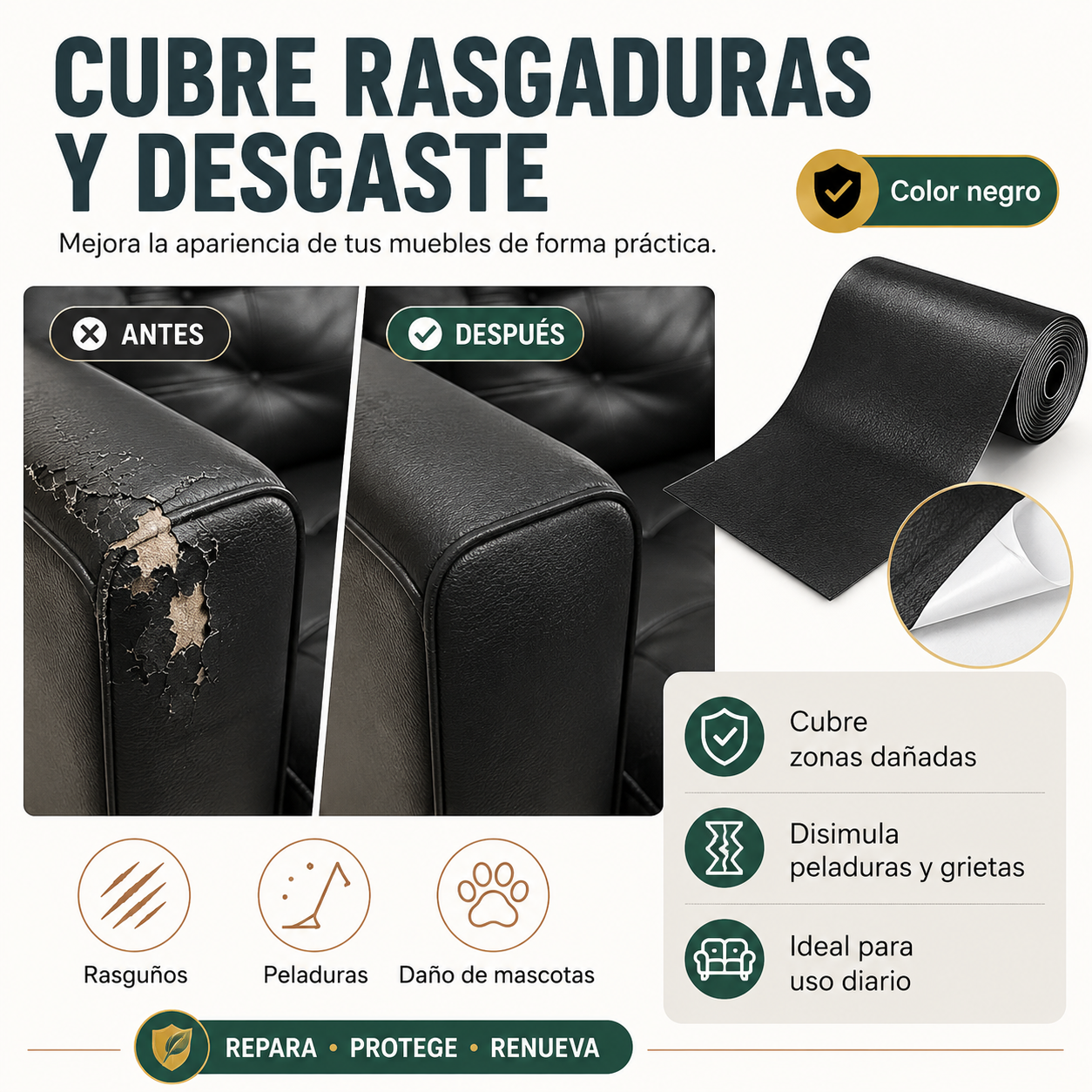 PARCHE REPARADOR DE CUERO / PAGO CONTRA ENTREGA