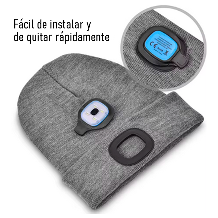 GORRO CON LUZ LED RECARGABLE / PAGO CONTRA ENTREGA