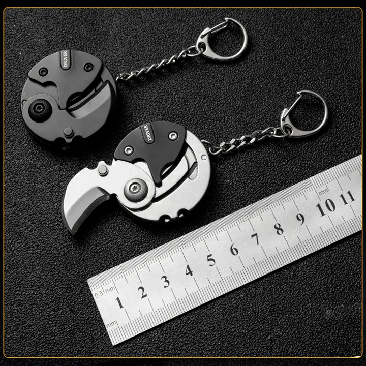 LLAVERO MONEDA CON CUCHILLA EN FORMA DE GARRA Y MINI DESTORNILLADORES / PAGO CONTRA ENTREGA