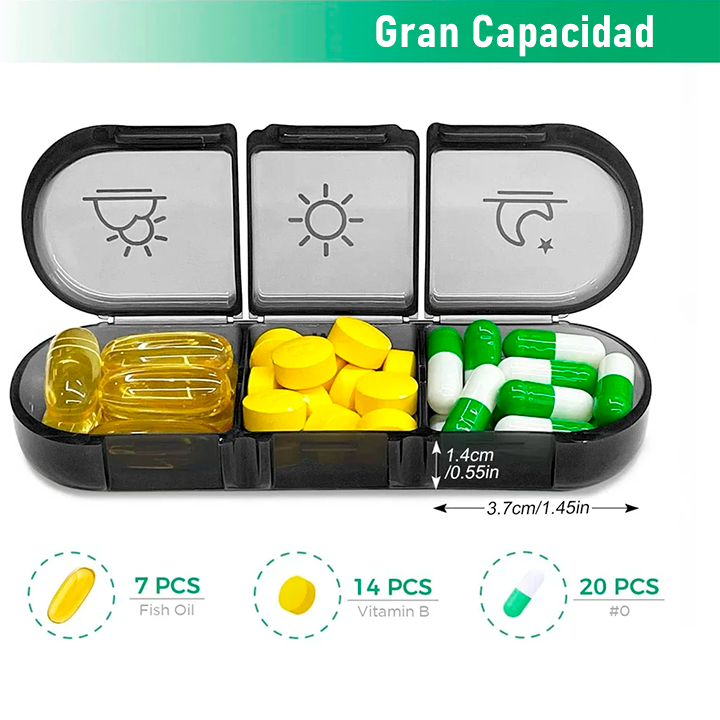PASTILLERO SEMANAL CON 3 COMPARTIMIENTOS DIA Y NOCHE / PAGO CONTRA ENTREGA