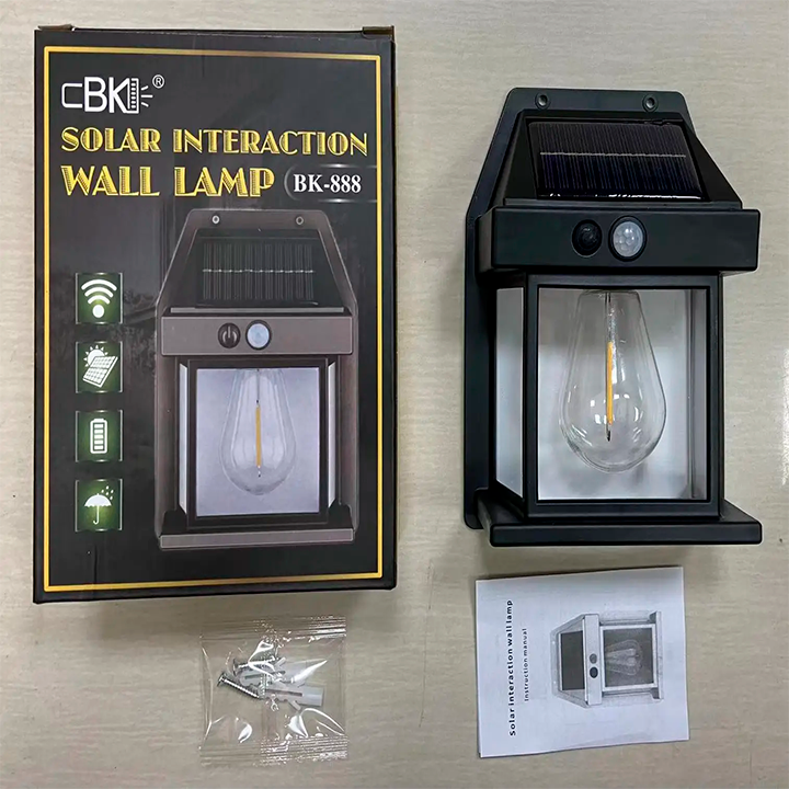 LAMPARA SOLAR DE PARED CON SENSOR DE MOVIMIENTO / PAGO CONTRA ENTREGA