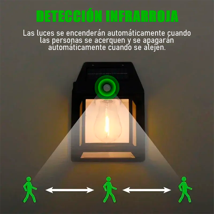 LAMPARA SOLAR DE PARED CON SENSOR DE MOVIMIENTO / PAGO CONTRA ENTREGA