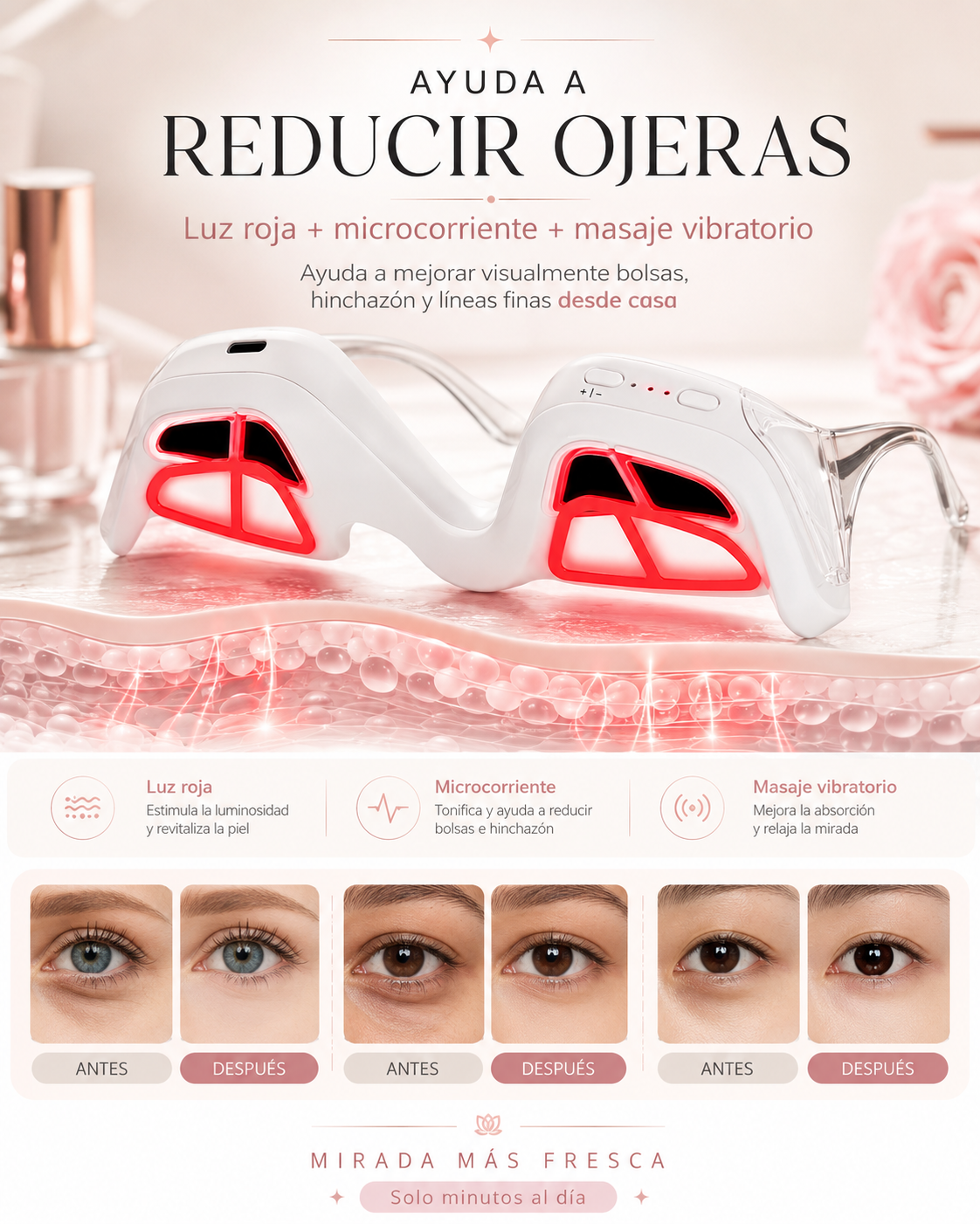 MASAJEADOR DE OJOS CON LUZ ROJA / PAGO CONTRA ENTREGA
