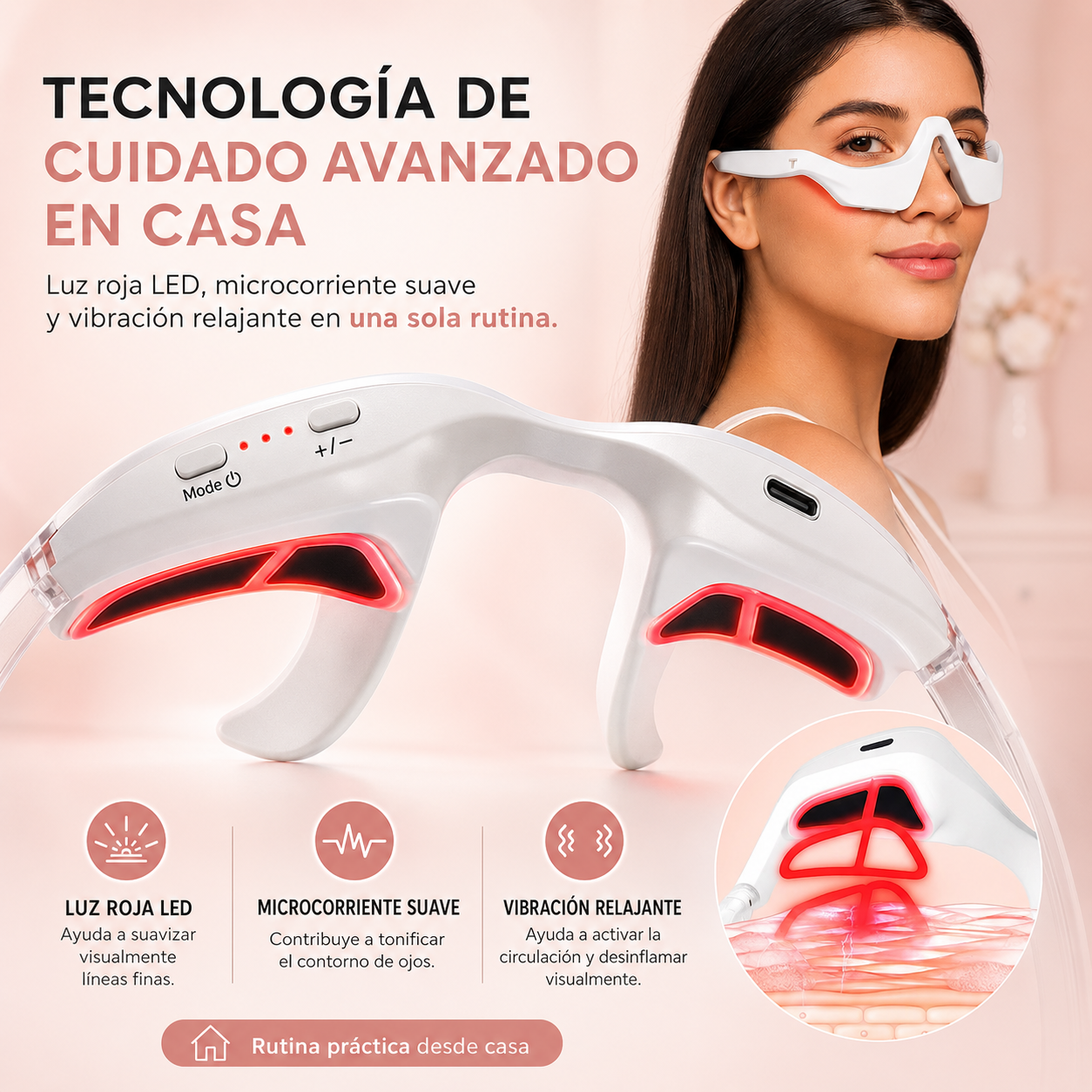MASAJEADOR DE OJOS CON LUZ ROJA / PAGO CONTRA ENTREGA
