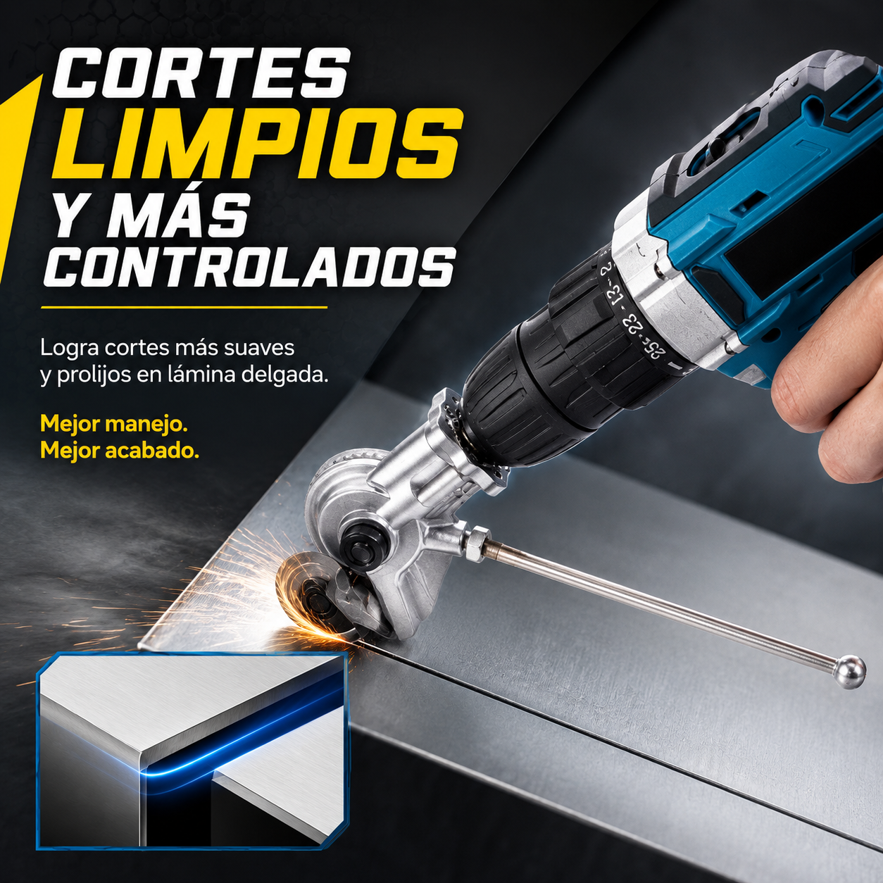 ADAPTADOR CORTADOR DE METAL PARA TALADRO / PAGO CONTRAENTREGA