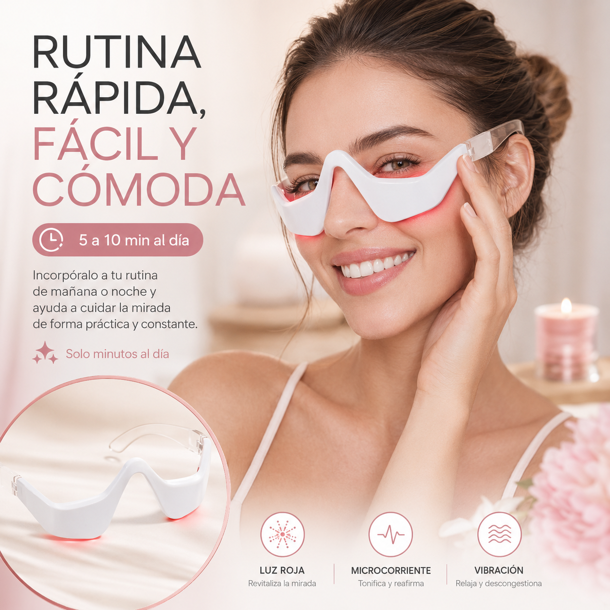MASAJEADOR DE OJOS CON LUZ ROJA / PAGO CONTRA ENTREGA