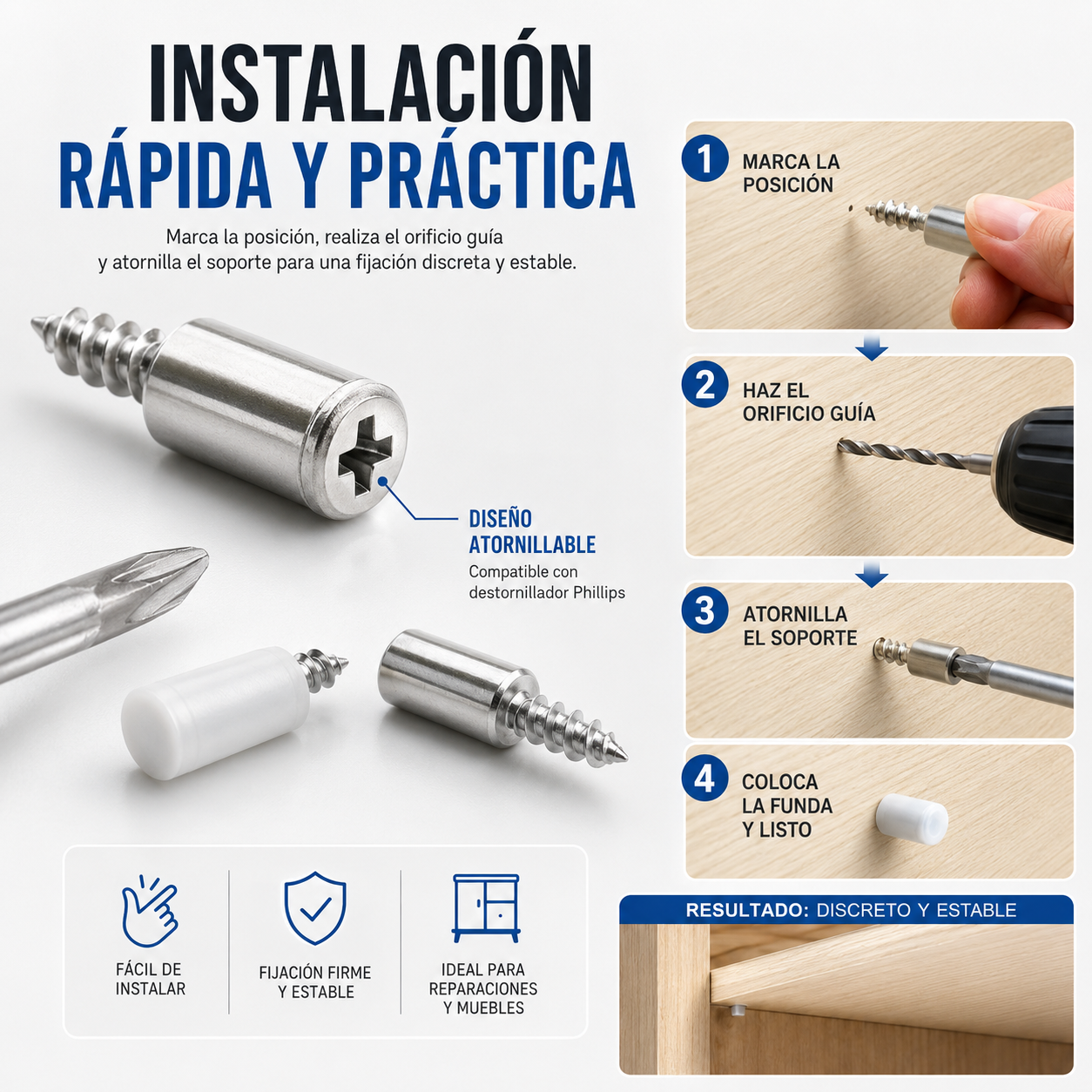 SOPORTE INVISIBLE PARA ESTANTES / PAGO CONTRA ENTREGA